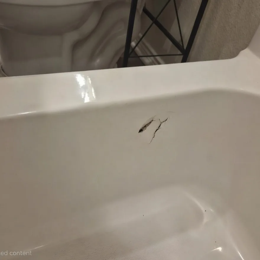 Example of hole or puncture damage to send for estimate